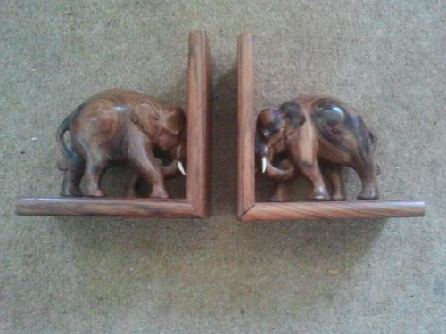 Carved Elephant book ends.jpg