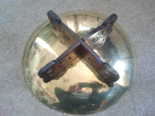 Chinese desigb Brass Bowl and stand2.jpg