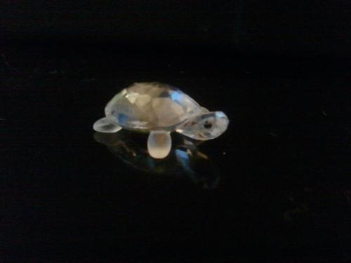 Swarovski Edith Mair Baby Tortoise Jet eyes - 1 of pair.jpeg
