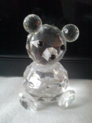 Swarovski Large Teddy Bear SC Logo Jet Eyes + Nose rare retired.jpeg