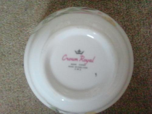 Three Crown Royal Trios + Milk Jug + Sugar Bowl yellow flower design2.jpeg