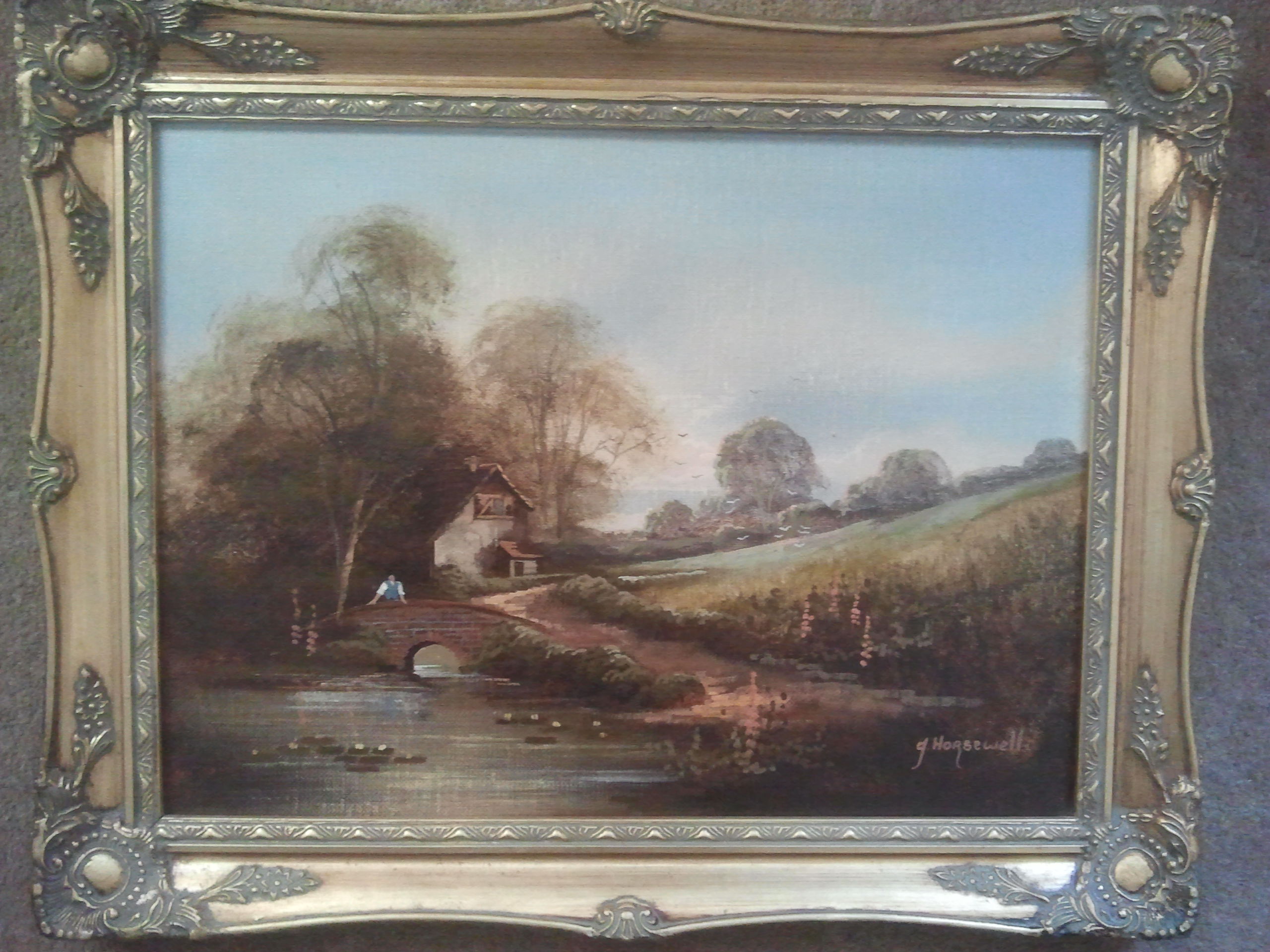 Pair J Horswell Oil on canvas country scenes2.jpg